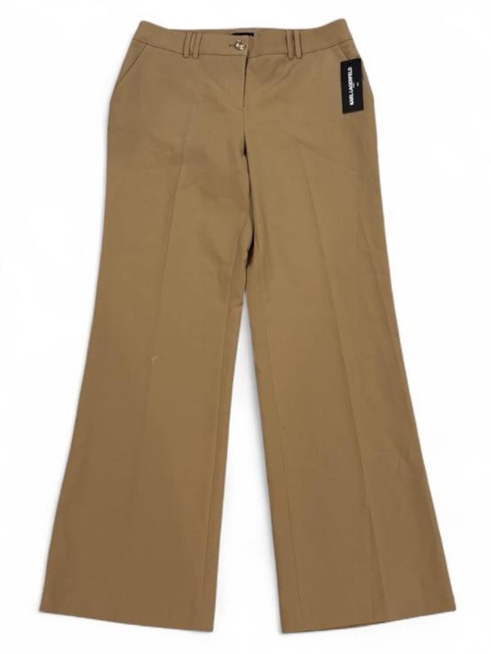 NEW Karl Lagerfeld Paris tan wide leg trouser pants